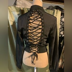 NWT Black Lightweight Bomber Style Jacket